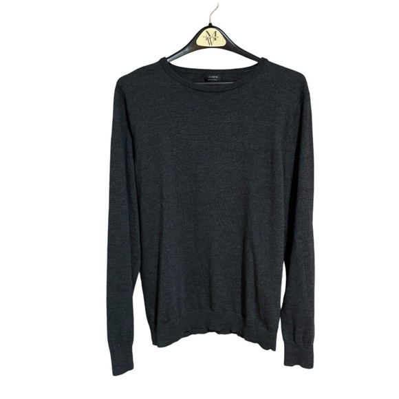 J. Crew 100% Merino Wool Charcoal Gray Sweater. Men’s Size Medium Tall. - Picture 5 of 6